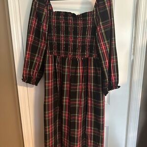 J. Crew Plaid Dress - Red and Black